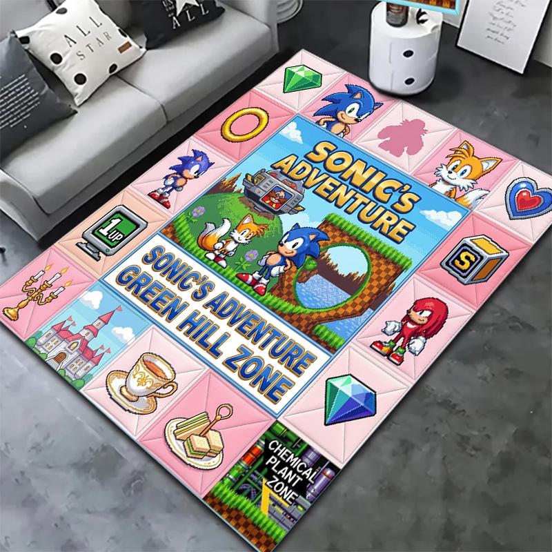 Sonic Hedgehog Carpet Rug For Living Room Bedroom Home Sofa Decoration Kids Play Nonslip Floor Mat