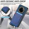For Realme 14 Pro 5G Phone Case Retro Jean Cloth Texture Leather Back Cover with Card Holder