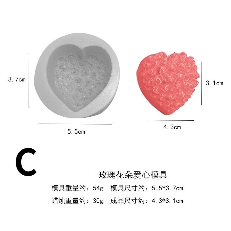

Силіконова форма Троянда з бантом Романтична для Дня святого Валентина DIY Форми для шоколадних цукерок Кухонний інструмент для випічки та декору тортів Форма для свічок та мила