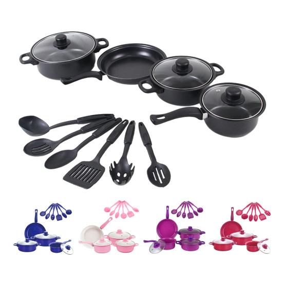13Pcs Cookware Set Non-Stick Iron Pots And Pans with Comfortable Handles