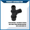 HVAC Heater Hose Tee Connector for Ford Transit Connect 2010-2013 / Heater Pipe Connector/Durable / 1 Set Black Item Replacement