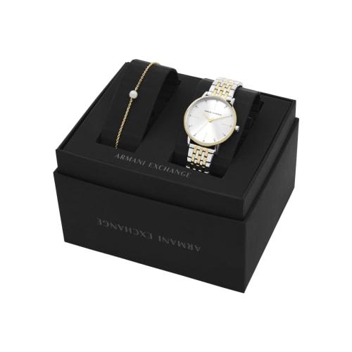 A|X Armani Exchange LOLA AX7156SET Women's Silver & Gold Watch