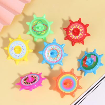 12 Stück Bunte Kunststoff Kreisel Tragbar Reise Kinder Mini Gyroskop