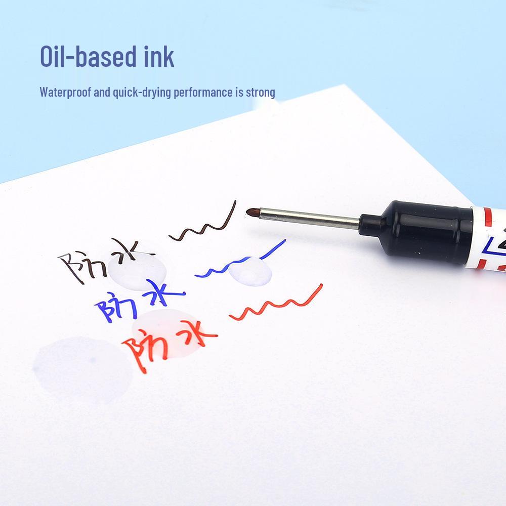 20mm Deep Hole Long-Head Multi-color Quick-Dry Waterproof Tile & Woodworking Marker Pen