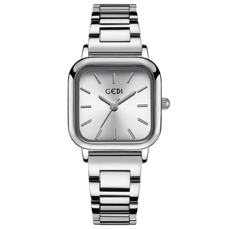 Simple Retro Niche Roman Scale Temperament Small Square Plate Watch Women S Student Steel Belt Quartz Watch