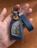 YINEOR Cadillac Key Fob Cover Leather Car Key Case Keychain Smart Key Fob Holder
