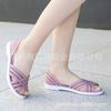 Flat Sandal Women Open Toe Lightweight Slip On Casual Summer Beach Shoes with Crisscross Strap Design and Flexible Sole