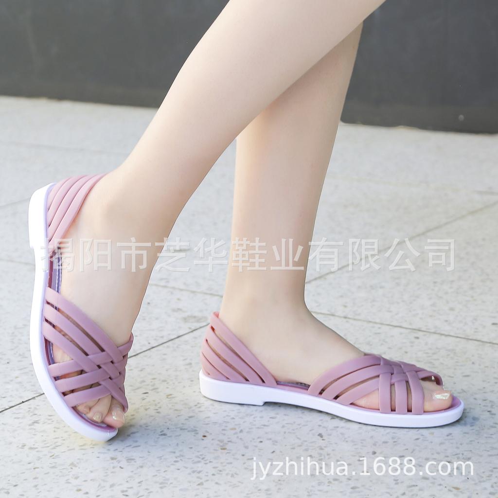 Flat Sandal Women Open Toe Lightweight Slip On Casual Summer Beach Shoes with Crisscross Strap Design and Flexible Sole