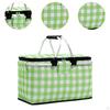 Picnic Basket Sturdy Zipper Foldable Insulated Bag for Barbecue Outdoor Home Yellow
