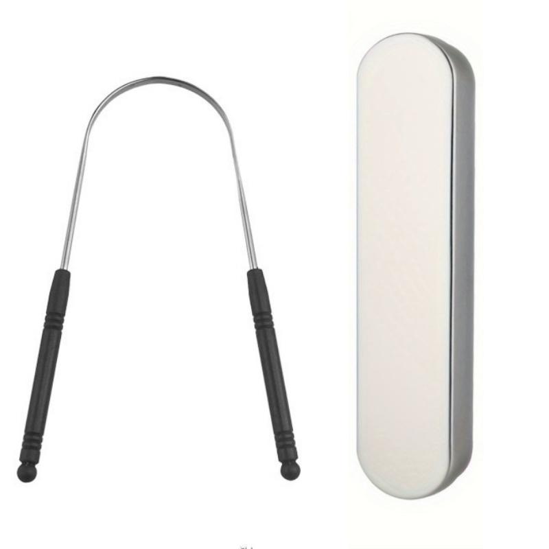 1/2/5Pcs Stainless Steel Tongue Scraper U-Shaped Anti Slip Cleaning Tongue Reducing Coating For Oral Odor Family Use