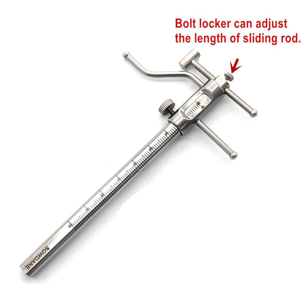 New Type Dental Orthodontic Sliding Caliper Dental Implant Measuring Gauge Caliper Ruler 0-80mm/ 100mm Stainless Steel  Dentist Tools