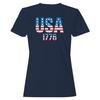 USA 1776 Patriotic American Flag Women's T-shirt