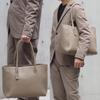 Tote Leather Fits Business Business LEATHER [Gussio Italy] Men's Bag, 100% (Cowhide), Water-Repellent, Durable, 2-Way, A4, 14-inch Laptop, Commuting,