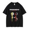 Reino Unido Banda Radiohead Turnê 2025 Camisetas Gráficas Masculinas Vintage Gótico Oversized Algodão Camiseta Masculina Fãs Presente Punk Roupas Camisetas