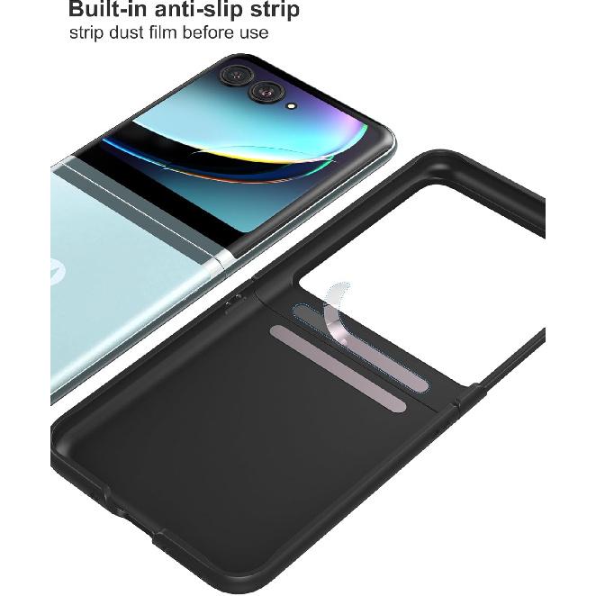 Foluu (Upgraded Slim Fit Case for Motorola Razr Plus 2023, Ultra Thin Matte PC with Non-Slip Grip Full Protection Protective Cover for Motorola Razr+