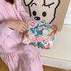 Charming Ladies Trendy Flower Pattern Cosmetic Pouch Portable Clutch Makeup Bag