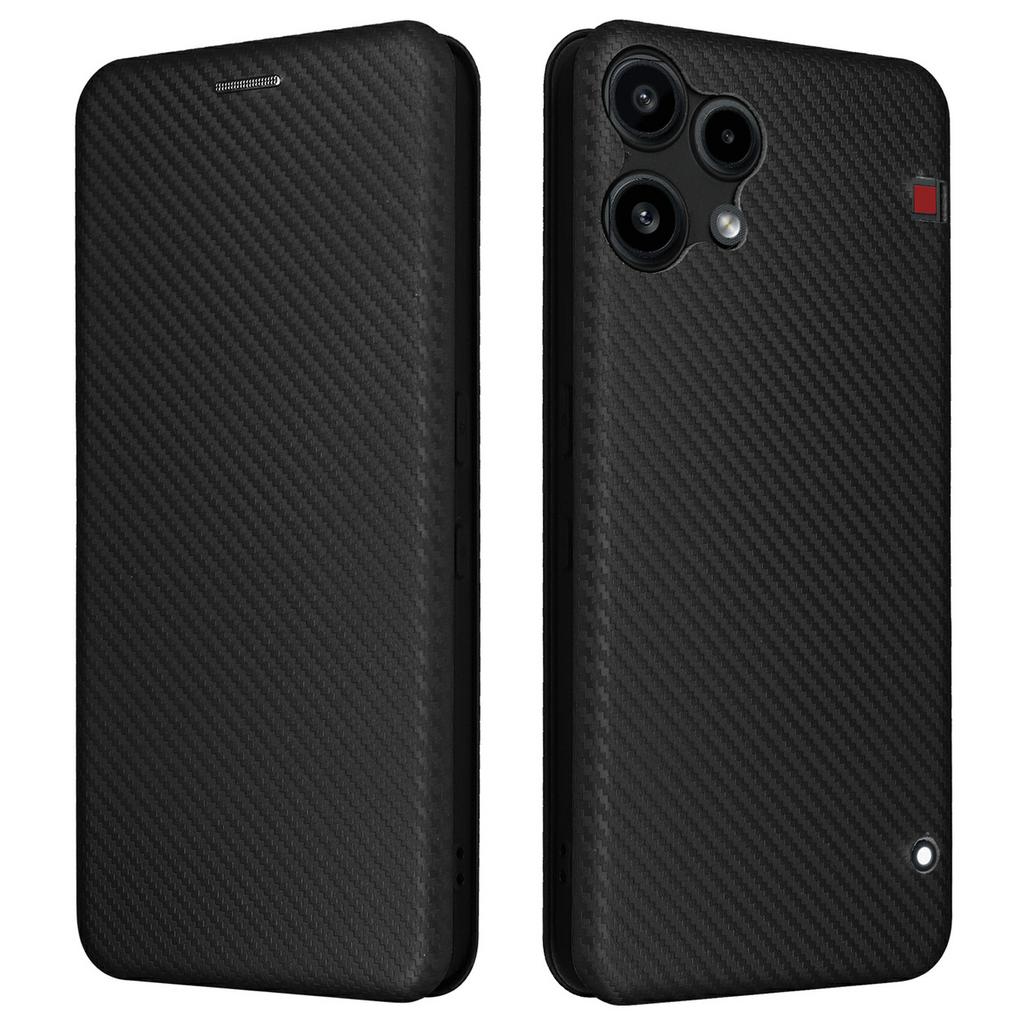 For Nothing Phone (3a) Lite 5G Case Carbon Fiber Texture Drop-Proof PU Leather Phone Cover