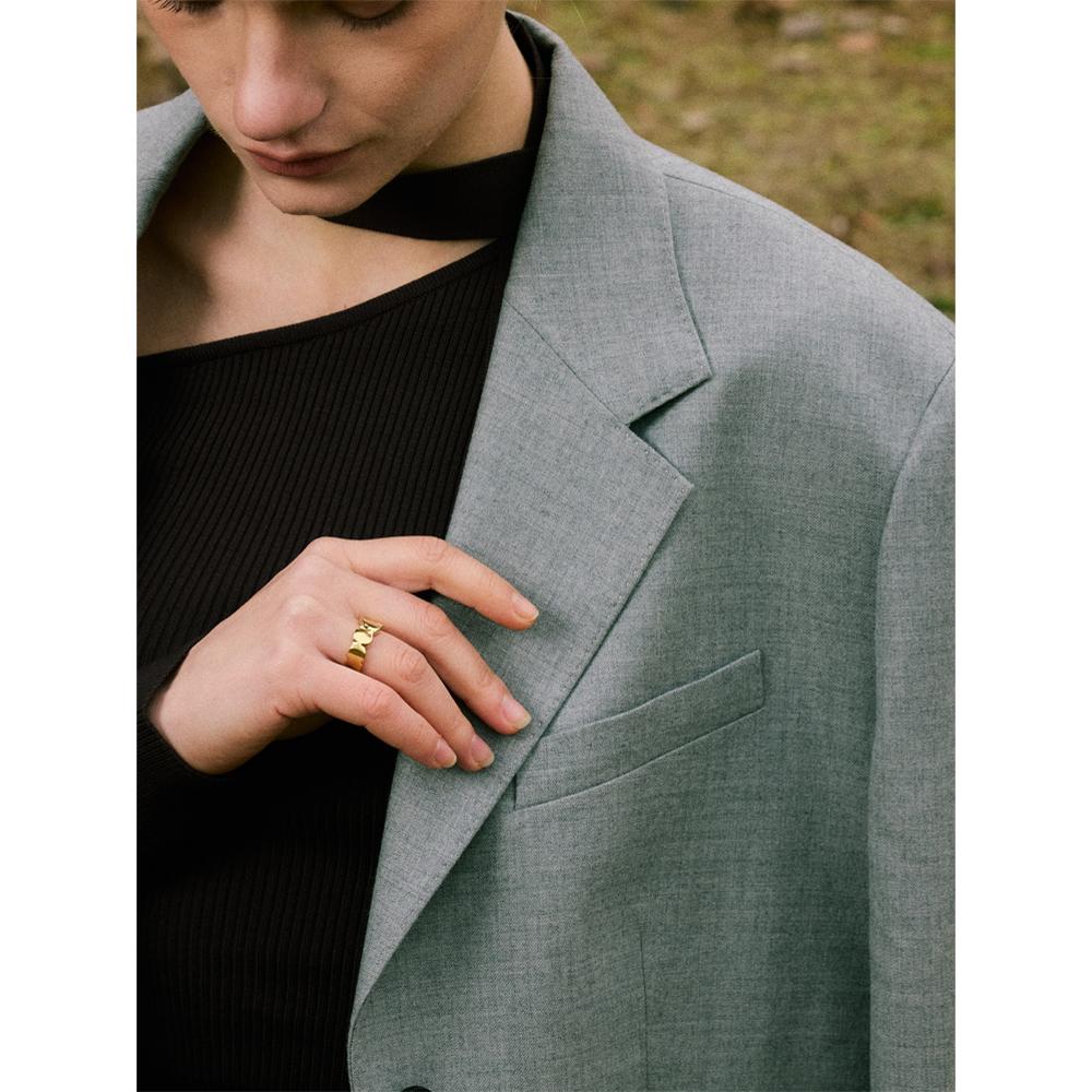 Yhpup Personalized Smooth Stainless Steel Metal Unisex Ring Minimalist Geometric Trendy Jewelry 18K PVD Plated New