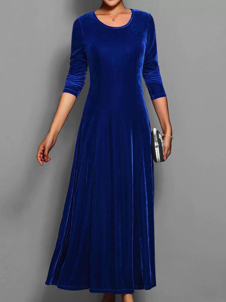 2025 Europe Velvet Dress: Elegant Spring/Autumn Women's Style