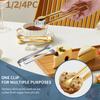 1-4pc Stainless Steel Ice Sugar Tongs Food Clips Coffee Cubes BBQ Meat Tong Bread Food Clamp Restaurants Home Mini Kitchen Tool
