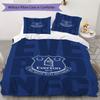 Set Copripiumino Trapuntato con Fantasia Everton FC Federa Decorazione per la Casa Regalo di Compleanno (1 * copripiumino + 2 * federe senza imbottitura)40