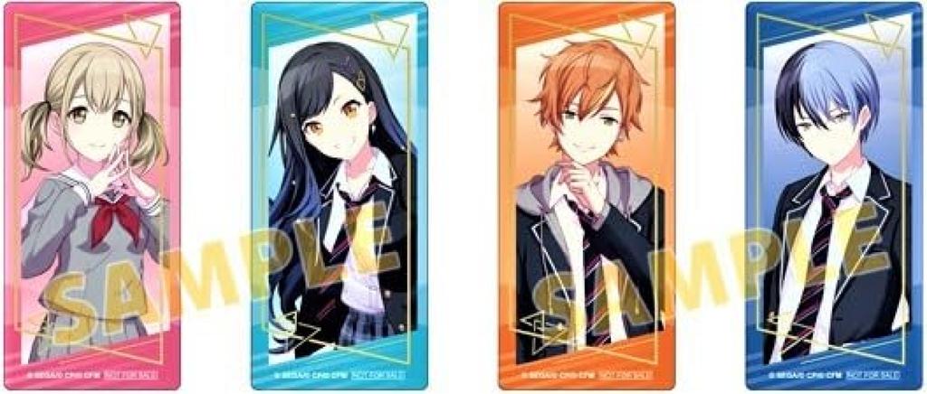 Vivid Bad Squad Clear Bookmark Set of 4 featuring Kohane An Akito and Fumiya Animate Fair Exclusive Bonus Merchandise Sekai Clear Azusawa, Shiraishi,