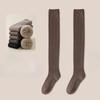 Knee-high Socks for Women, Autumn and Winter, Plush and Thickened Calf Socks, Winter Long Leg Solid Color Knee Protection Socks