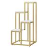 4-Shelf Flower Stand - Marble / Gold Legs
