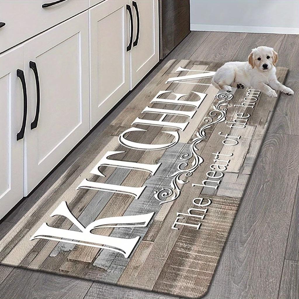 American Retro Coffee Cup Letter Long Carpet, Kitchen Area Rug, Laundry Room Entrance Corridor Long Decorative Foot Mat