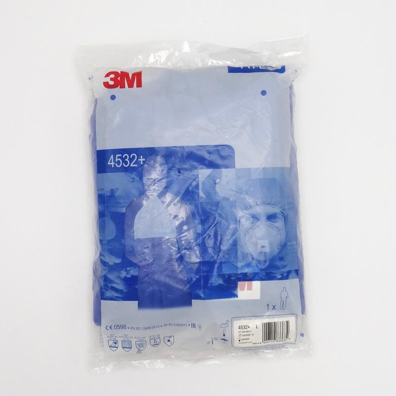 3M 4532+ Strålningsresistent blå skyddsdräkt för kemikalier och damm