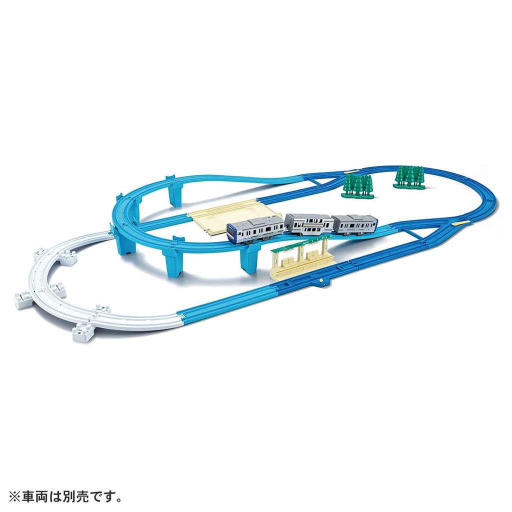 TAKARA TOMY Plarail Scenic Color Rail Kit and Train Toy 3 and ~Sea Railway~ (Ages Up)