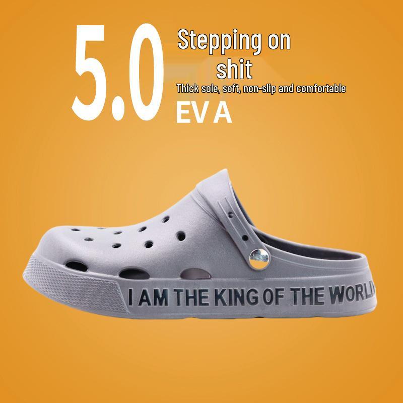 Eva Men's Summer Outdoor Height-Boosting Non-Slip Soft Sole Dual-Purpose Driving Sandals