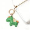 Leather Keychain With Horse Charm For Bringing Wealth And Luck Handmade Keyring Charm for Travel and Work