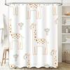 Cotton Cartoon Animal Print Shower Curtain for Kids Bath Room Decor Waterproof Home Cleaning Supplies White Color Decoration 3D