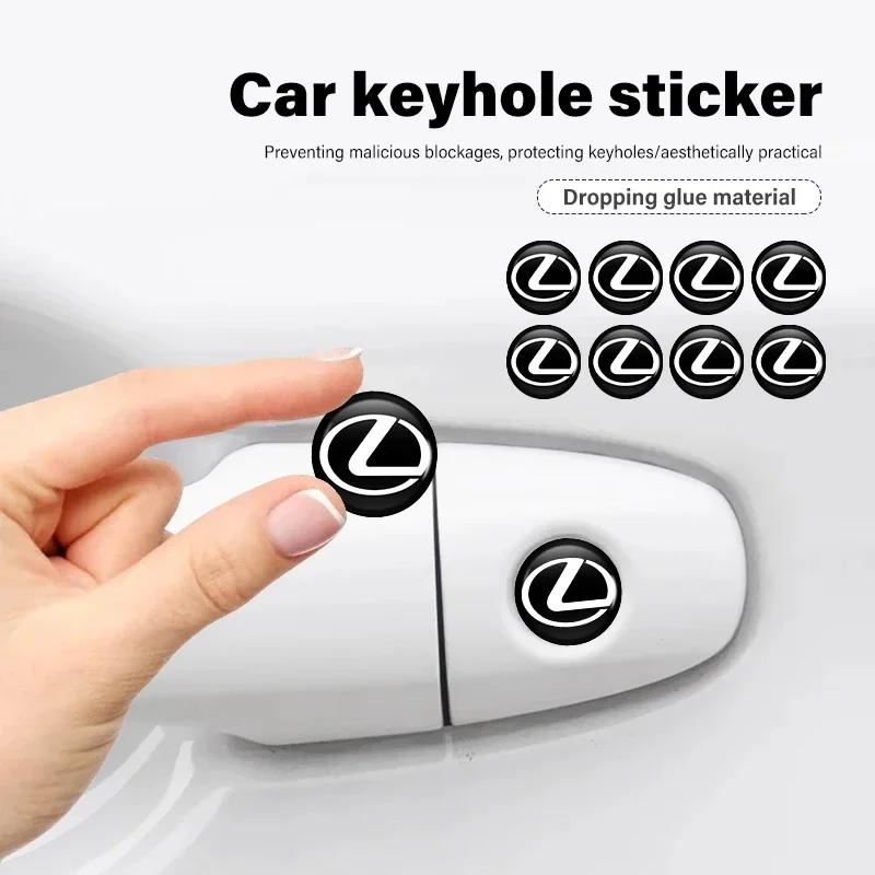 2026 Hot Interior Stickers For Lexus GX470 LS400 LX470 LX570 RC350 UX250h ES350 RX450h 8pcs Car Door Keyhole Cover Sticker Unive JM3