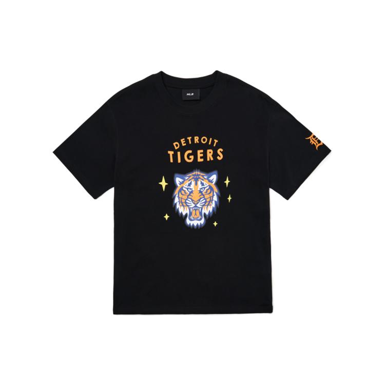 New MLB Drop Shoulder Sleeve T Shirt Unisex Black 3ATSC2021-46BKS