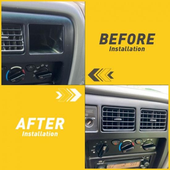 For 1996-2002 Toyota 2PCS Tacoma Front Air Vent Center Dash AC Grille Trim Black