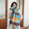 Braided Autumn and Winter Scarf for Women New Thick Warm Soft Waxy Scarf Winter Thick Tassel Scarf