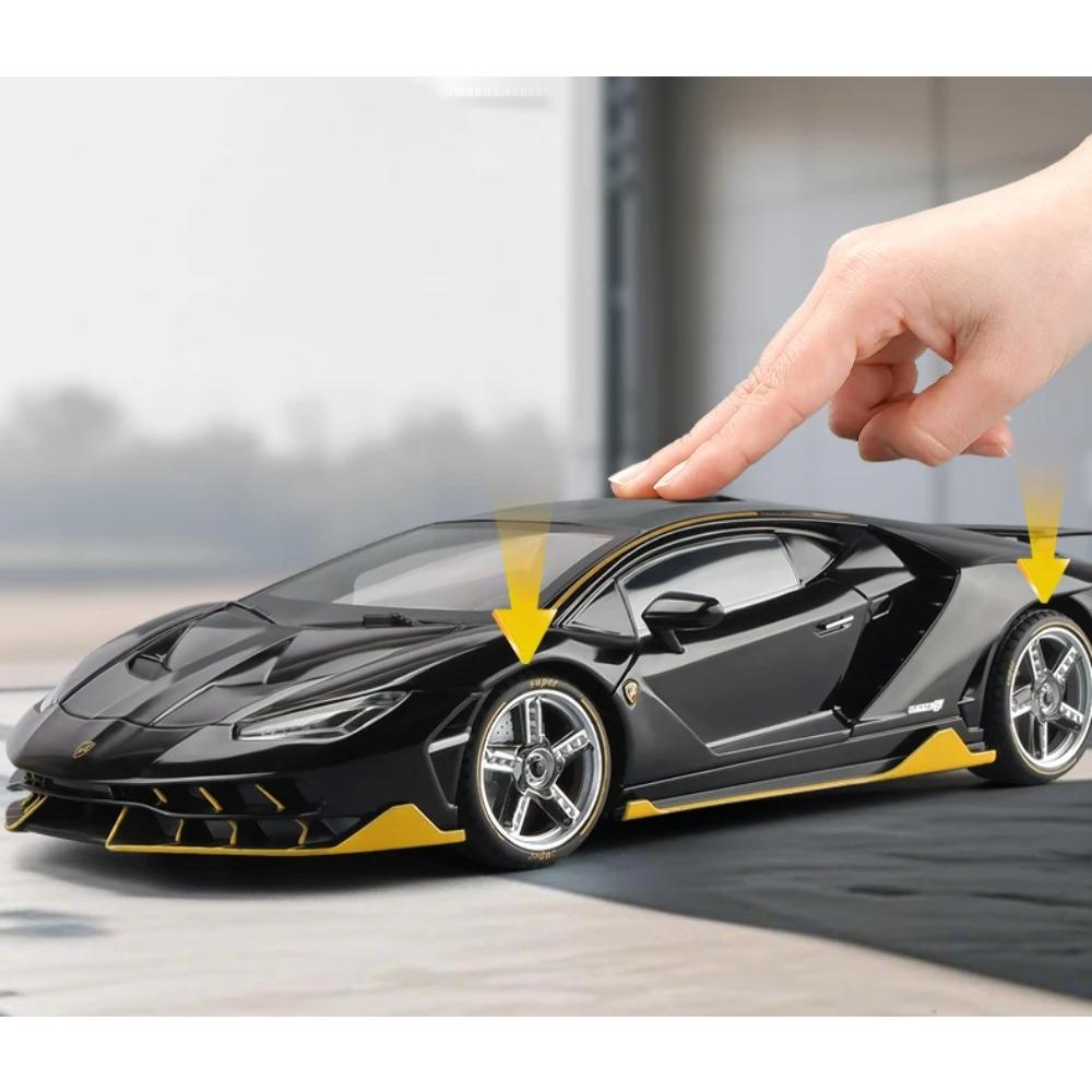 1/18 Lamborghini Centenario LP770-4 Supercar Alloy Car Diecasts & Toy Vehicles Metal Toy Car Model Sound and Light Collection Kids Toy
