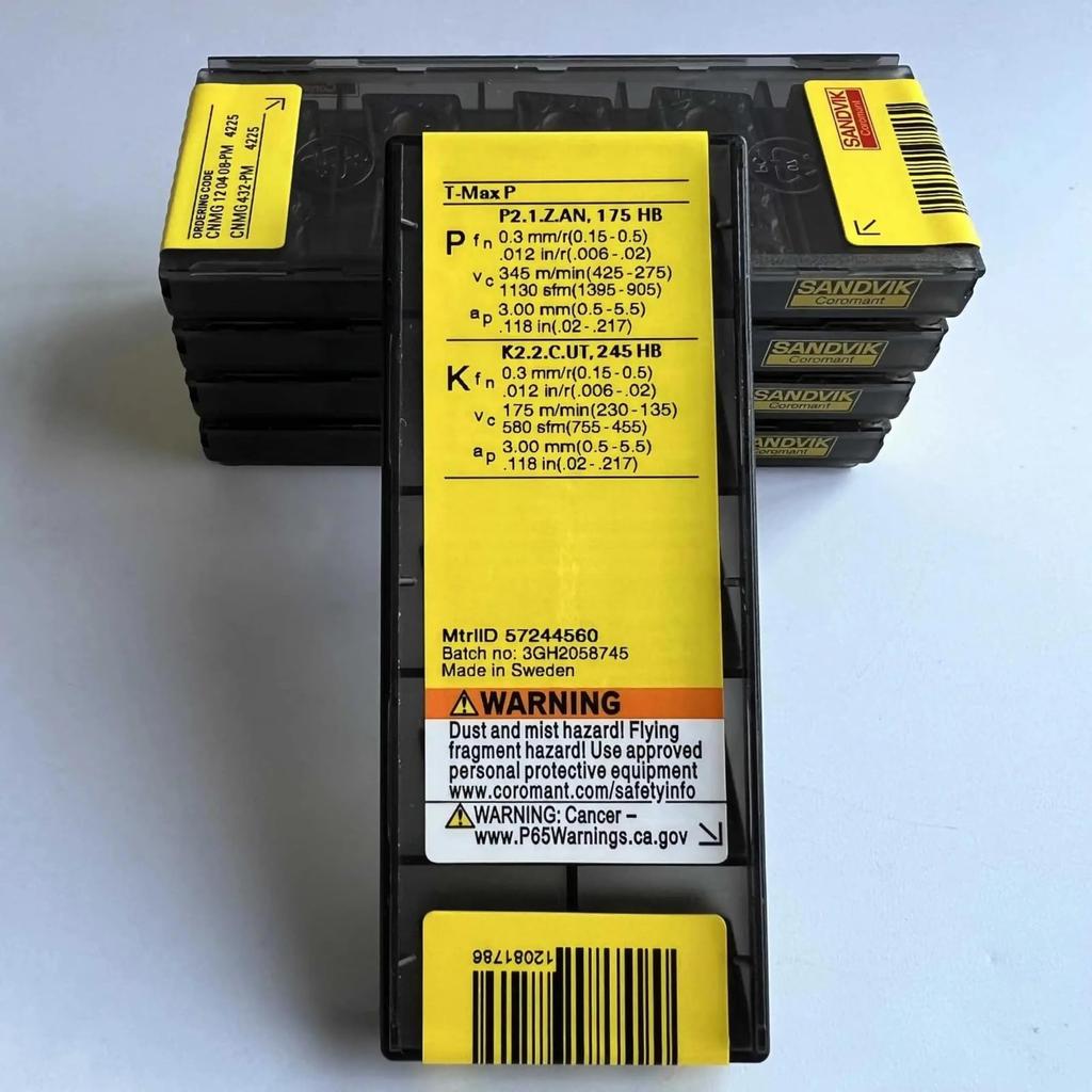 Original Sandvik / CNMG120408-PM 4225  / CNC Lathe Carbide Blade 10 PCS