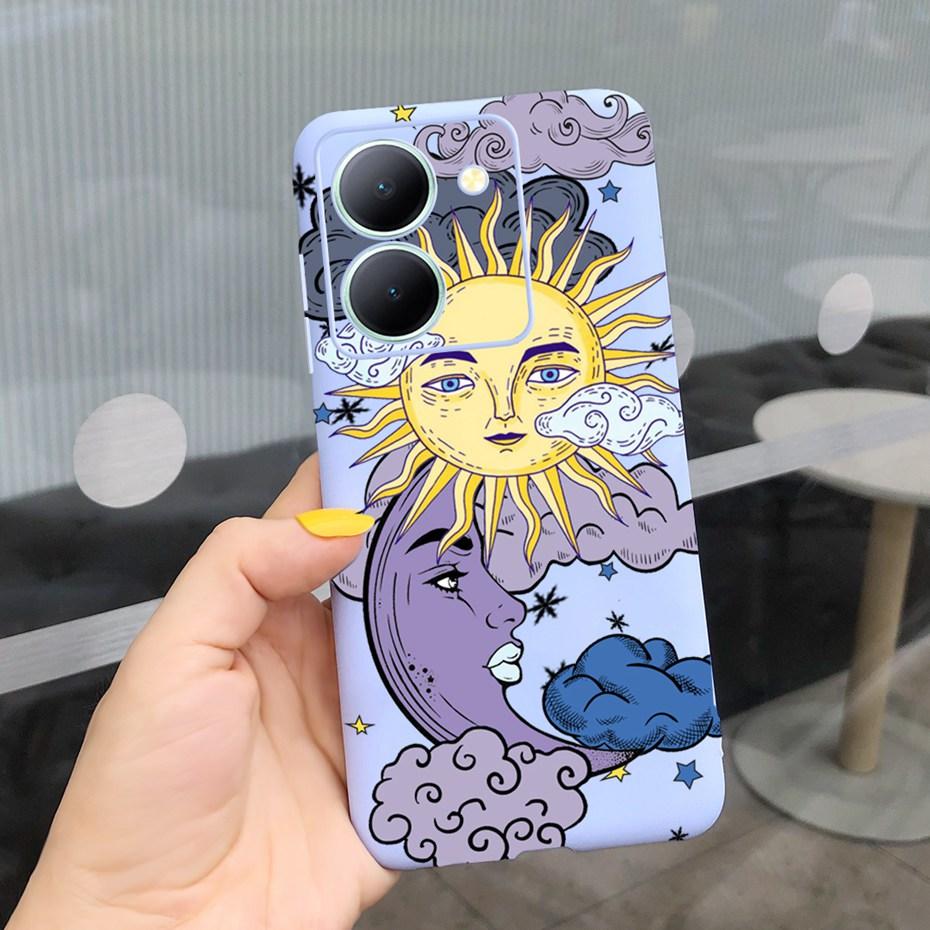 For Vivo Y36 Case 2023 Cute Love-heart Pattern Jelly Silicon Soft Phone Back Cases Cover For VivoY36 Y 36 4G 5G V2247