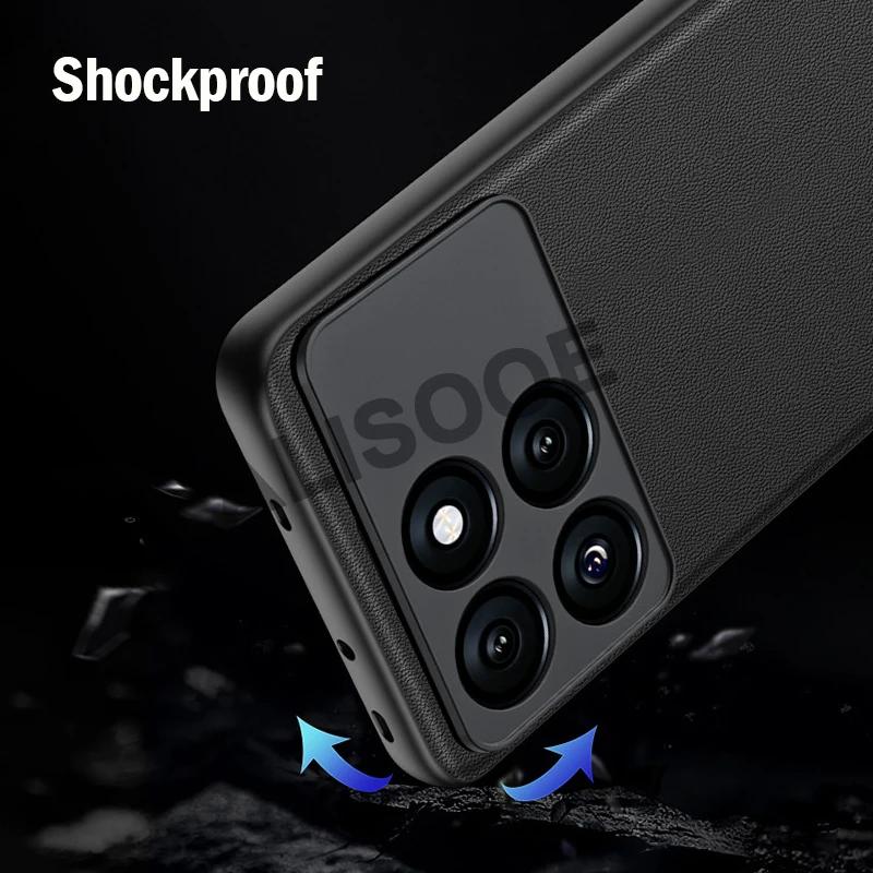 Shockproof Funda for POCO X7 Pro 5G Case Luxury PU Leather Hard Plastic Cover for Xiaomi POCO X7 X6 X5 X4 Pro F6 Pro Capa