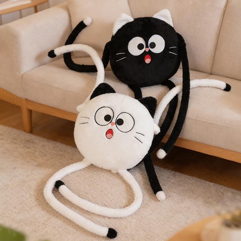 Cat Plush Toy With Long Legs Soft Pillow For Living Room Decor Girl Gift