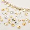 6/8MM 18K Gold Plated Irregular Round Charms For Bracelets,Brass Small Pendant Charms,DIY Necklace Jewelry Making Accessories