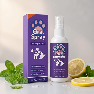 Spray Orale AMZ per Animali, Spray a Formula Delicata per Rinfrescare l'Alito degli Animali per l'Uso Quotidiano
