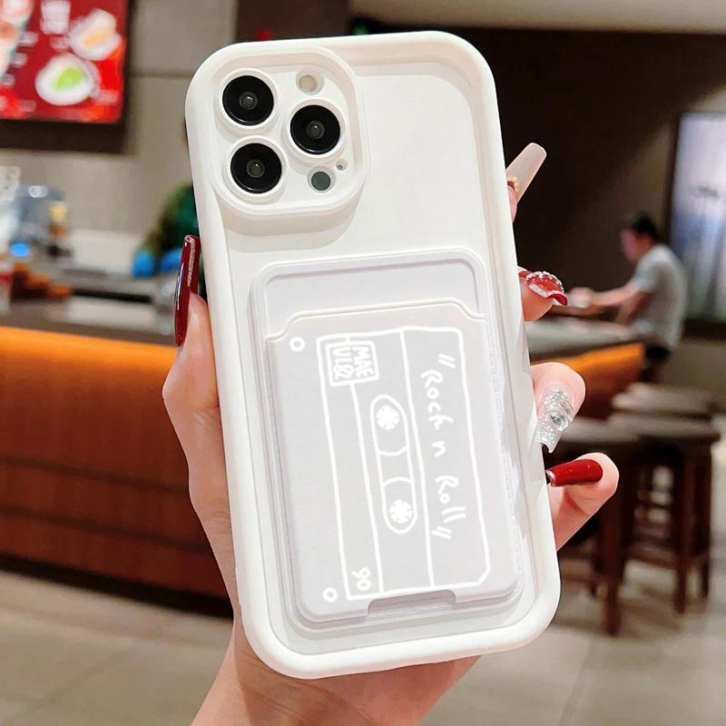 

Cute Walkman Wallet Card Holder Bag Phone Case For Xiaomi Mi 14 14T 13 13T 12 12T Pro 11 Lite 5G Poco F5 X5 X6 M6 Pro Soft Cover Xiaomi 13
