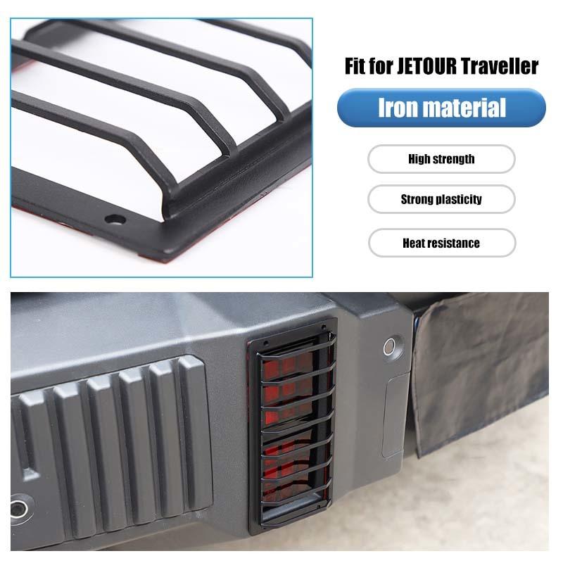 Car Front Bumper Daytime Running Light Rear Bumper Fog Lampshade Protecctive Decoration Stickers For Jetour Traveler  T2 2024 Up Exterior Accessories