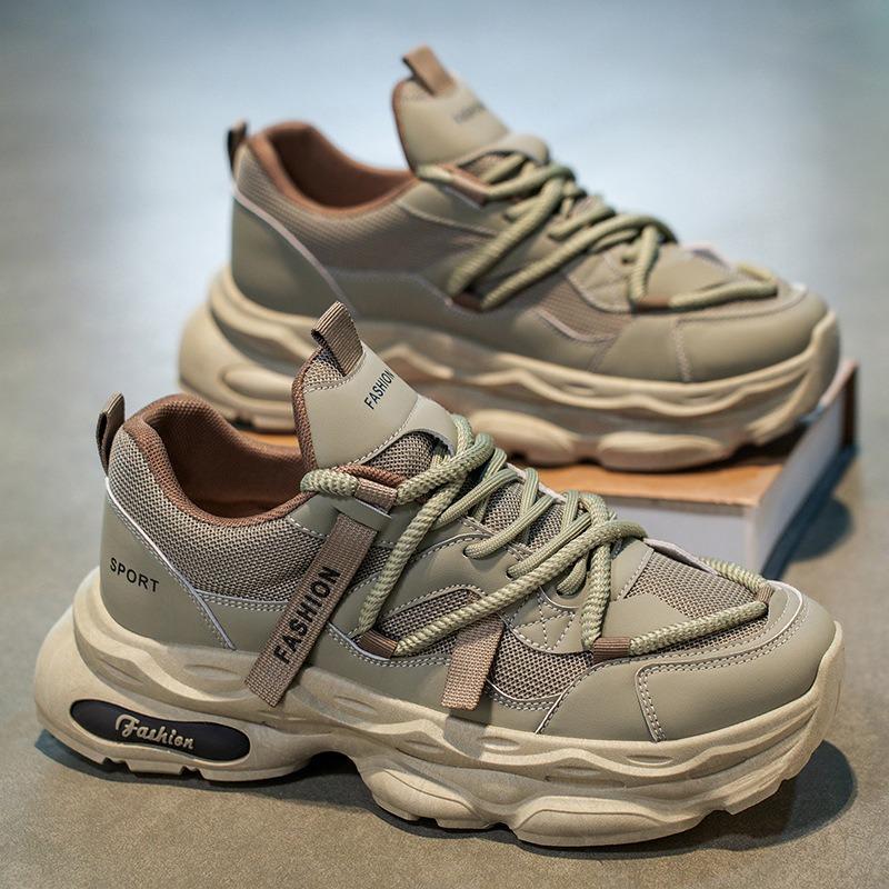 Mode Herbst Dicke Sohle Herren Freizeit Vulkanisierte Schuhe Jahreszeiten Vielseitige Tennis Sneaker Outdoor Elastizität Dämpfung Laufschuhe