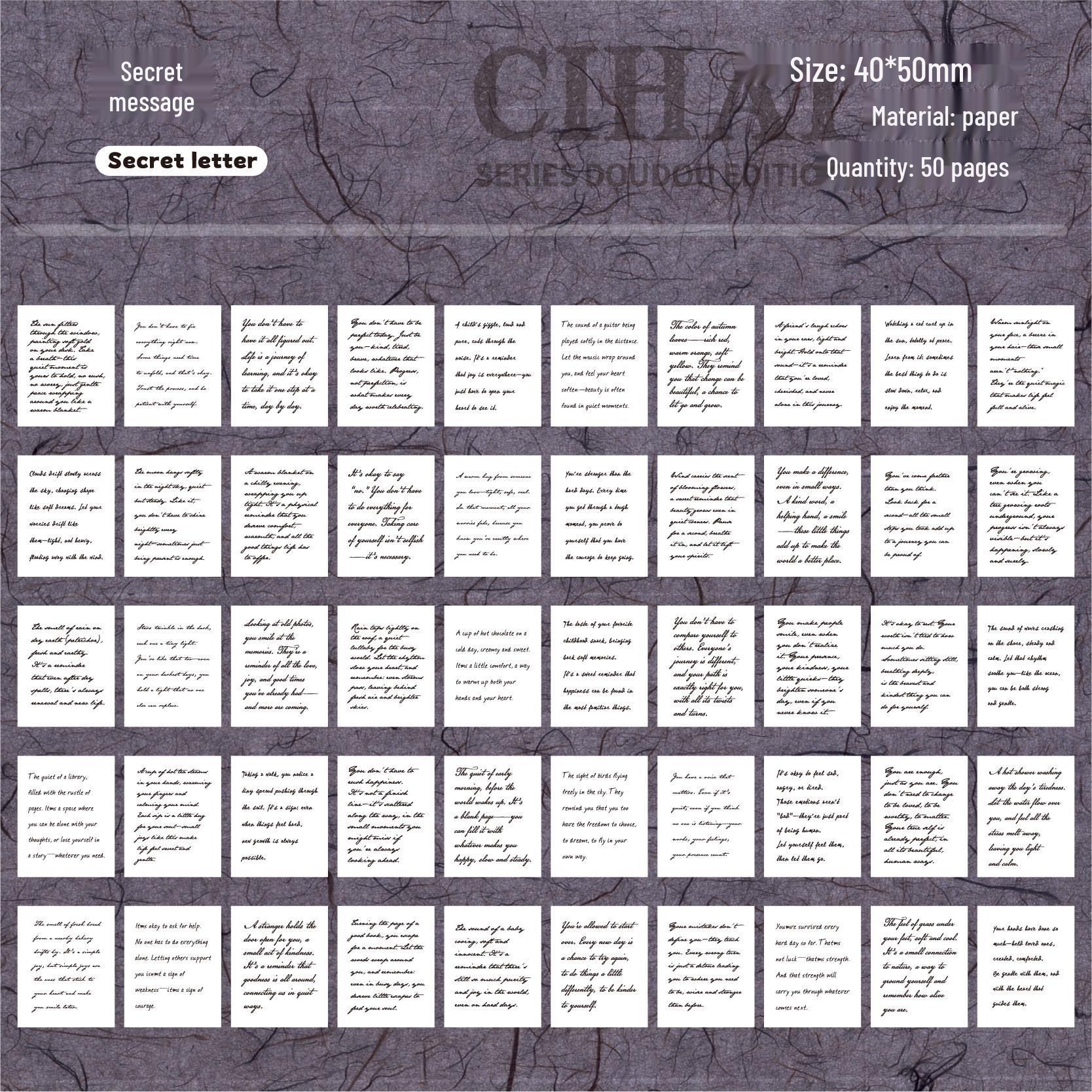 Cihai Series Retro Bean Sticky Notes Book - Compact, Portable, 6 Unique Styles