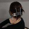 Silver Metal Geometric Shark Hair Clip for Thick Hair